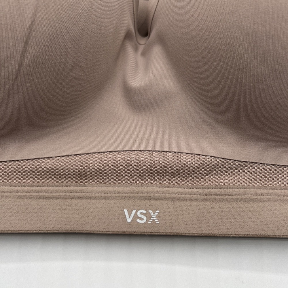 Victoria's Secret VSX Incredible Plunge Sport Bra 36D Bare Taupe Racerback NWT - Picture 3 of 5